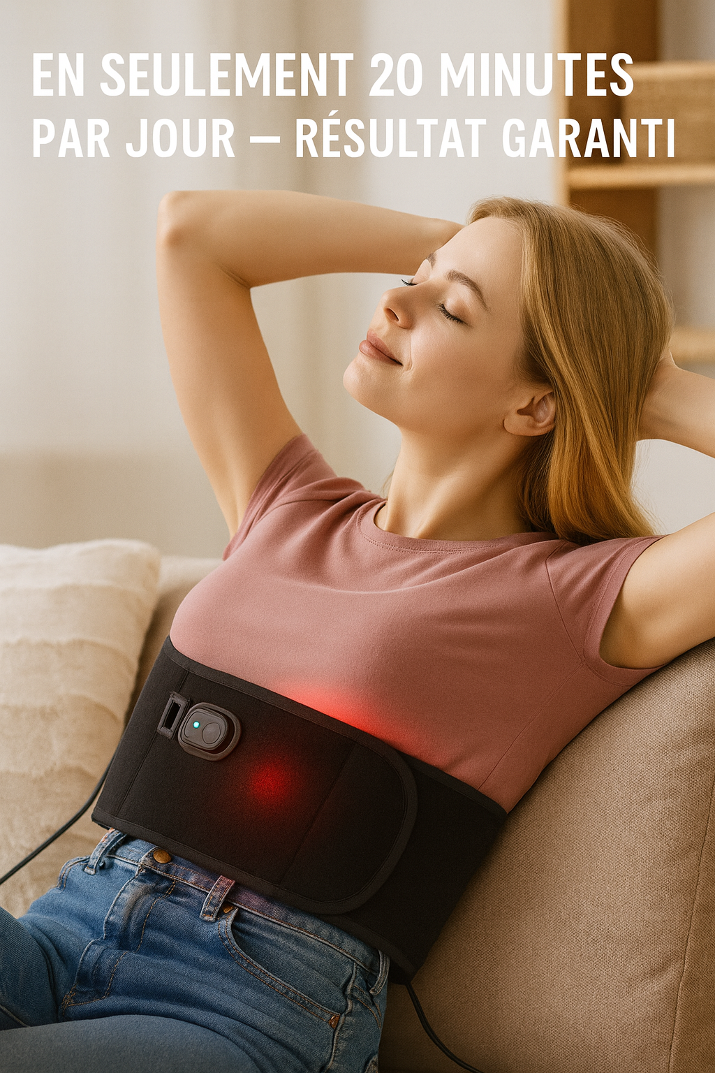 Ceinture de luminothérapie rouge HOOMM — 120 LED 660/850 nm