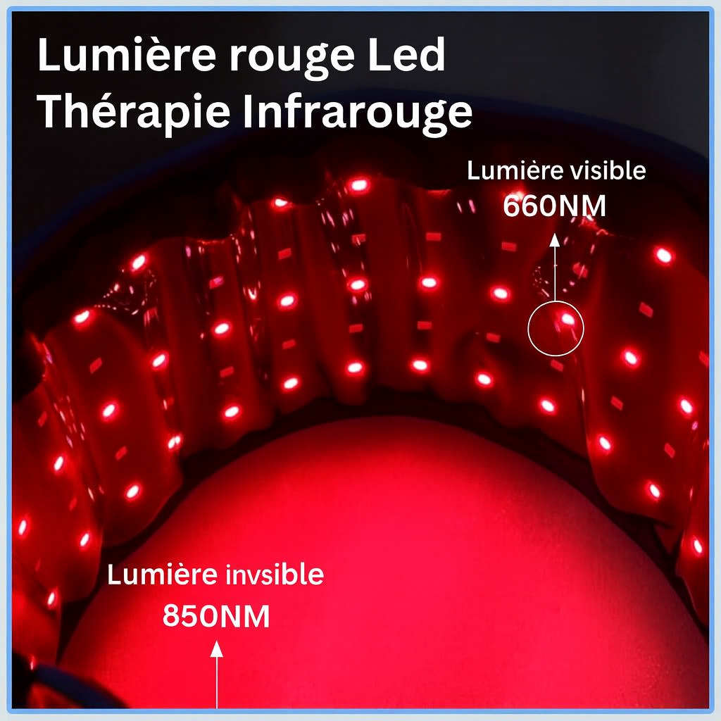 Ceinture de luminothérapie rouge HOOMM — 120 LED 660/850 nm
