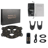 Masque LED 8 couleurs HOOMM noir pour soin visage anti-âge et stimulation collagène
