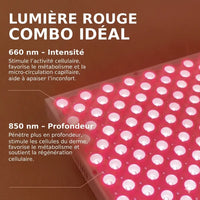 Panneau lumière rouge 660 nm  850 nm
