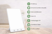 Panneau luminothérapie HOOMM 10000 lux pour combattre fatigue hivernale et blues saisonnier